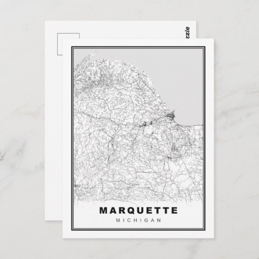 Marquette Map Briefkaart (Voorkant / Achterkant)