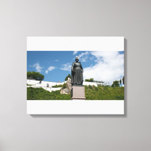 Marquette Statue, Mackinac Island, Michigan Canvas Afdruk (Voorkant)