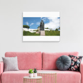 Marquette Statue, Mackinac Island, Michigan Canvas Afdruk (Insitu (Woonkamer))