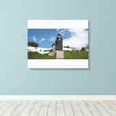 Marquette Statue, Mackinac Island, Michigan Canvas Afdruk (Insitu (Houten vloer))