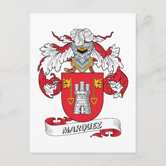 Marquez Family Crest Briefkaart (Voorkant)