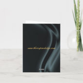 Marquis Black Silk Gold Dank je Notecard Bedankkaart (Achterkant)