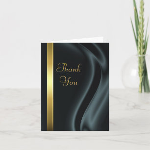 Marquis Black Silk Gold Dank je Notecard Bedankkaart