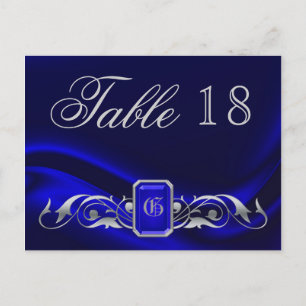 Marquis Blue Jewel Tafelnummer Briefkaart