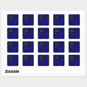 Marquis Blue Silk Square Monogram Sticker (Vel)