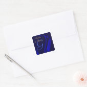 Marquis Blue Silk Square Monogram Sticker (Envelop)