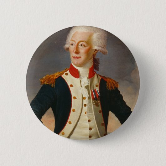 Marquis De Lafayette Portret Ronde Button 5,7 Cm (Voorkant)