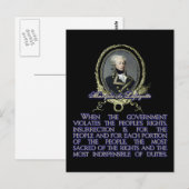 Marquis de Lafayette Quote on Insurrection Briefkaart (Voorkant / Achterkant)