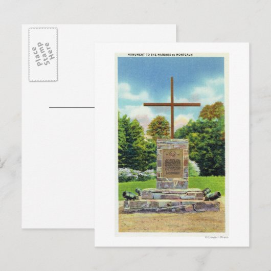 Marquis de Montrustig Monument Scene Briefkaart (Voorkant / Achterkant)