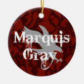 Marquis Gray Xmas Ornament (Voorkant)