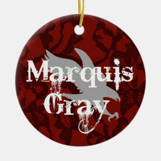 Marquis Gray Xmas Ornament (Voorkant)