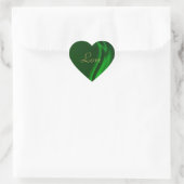 Marquis Groene Hart Liefde Sticker (Tas)