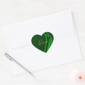 Marquis Groene Hart Liefde Sticker (Envelop)
