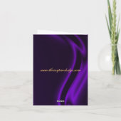 Marquis Paars Zijde Goud Bedankkaart (Achterkant)