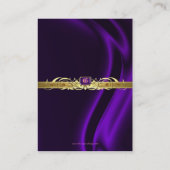Marquis Paarse Silk Gold Guest Info Visitekaartje (Achterkant)