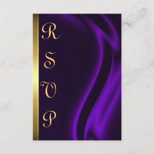Marquis Paarse Silk Gold RSVP-kaart RSVP Kaartje