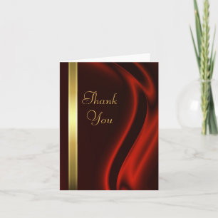 Marquis Red Silk Gold Dank je Notecard Bedankkaart
