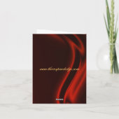 Marquis Rood Zijde Goud Dank Je Kaart (Achterkant)