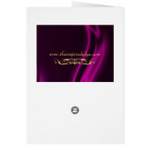 Marquis roze Silk Gold Scroll Table Card (Achterkant)