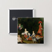 Marquise de Montespan Vierkante Button 5,1 Cm (Voorkant /achterkant)