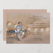 Marquise Diamanten Ring Post Trouw Brunch Kaart (Voorkant / Achterkant)