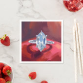 Marquise Diamond Engagement Ring Red Watercolor Servet (Insitu)