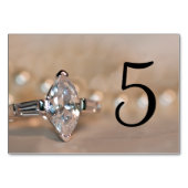 Marquise Diamond Ring Trouwtafel Nummers Kaart (Achterkant)