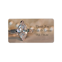 Marquise Diamond Ring Wedding Dank u wel voor tag Etiket