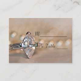 Marquise Diamond Ring Wedding Place Card Plaatskaartje