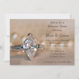 Marquise Diamond Ring Wedding Rehearsal Dinner Kaart