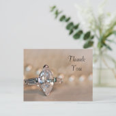 Marquise Diamond Verloving Ring Dank u Briefkaart (Staand voorkant)