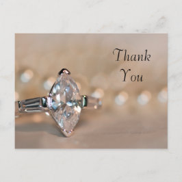 Marquise Diamond Verloving Ring Dank u Briefkaart