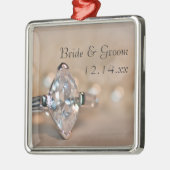 Marquise Diamond Verloving Ring Wedding Metalen Ornament (Links)