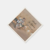 Marquise Diamond Verloving Ring Wedding Servetten (Hoek)