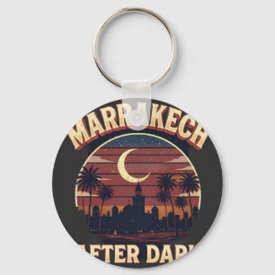 Marrakech After Dark Retro Vintage Marokko T-Shirt Sleutelhanger