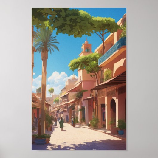 marrakech ai schilderij kunst aan de muur poster (Voorkant)