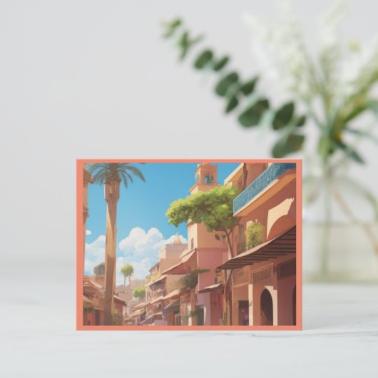 marrakech ai schilderkunst briefkaart (Staand voorkant)
