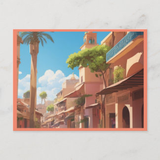 marrakech ai schilderkunst kunst briefkaart