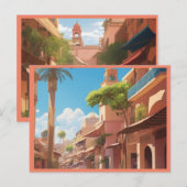 marrakech ai schilderkunst kunst briefkaart (Voorkant / Achterkant)
