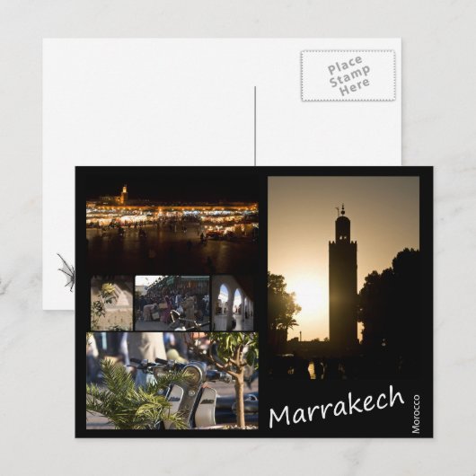 Marrakech Briefkaart (Voorkant / Achterkant)