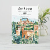 Marrakech Bruiloft Uitnodiging bestemming bruiloft (Staand voorkant)