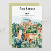 Marrakech Bruiloft Uitnodiging bestemming bruiloft (Voorkant / Achterkant)