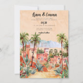Marrakech Bruiloft Uitnodiging bestemming bruiloft (Voorkant)