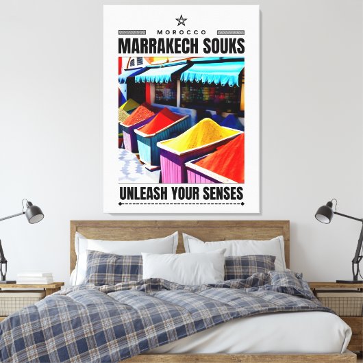 Marrakech Canvas Afdruk (Insitu (Slaapkamer))