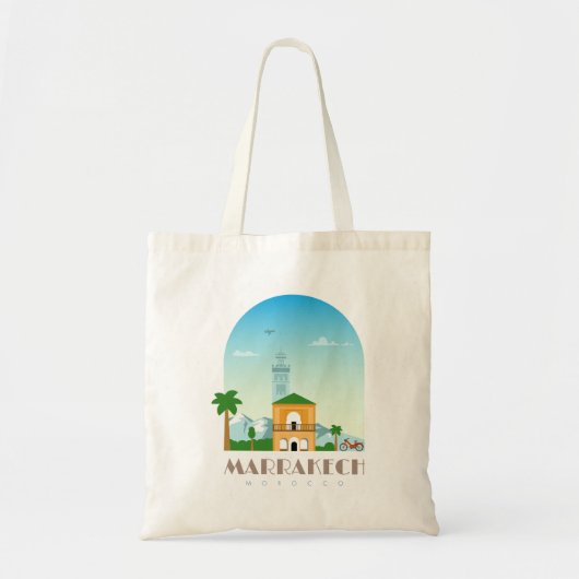 Marrakech city marocco Skyline Tote Bag (Voorkant)
