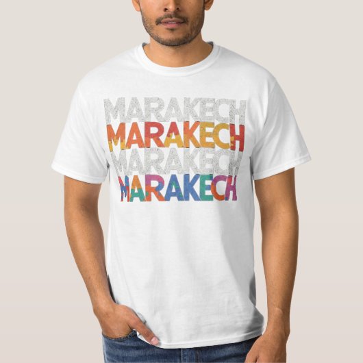 Marrakech: de kleuren van Marokko T-shirt (Voorkant)