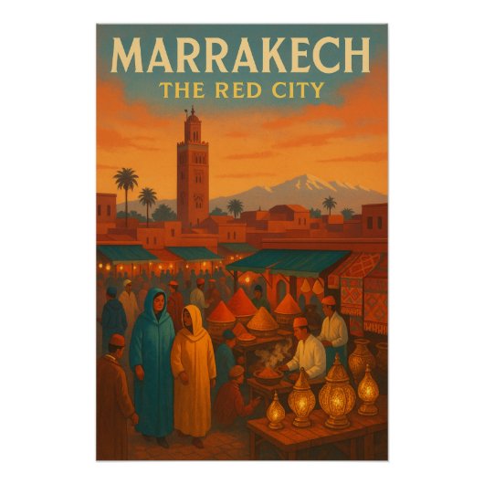 MARRAKECH – De Rode Stad Perfect Poster (Voorkant)