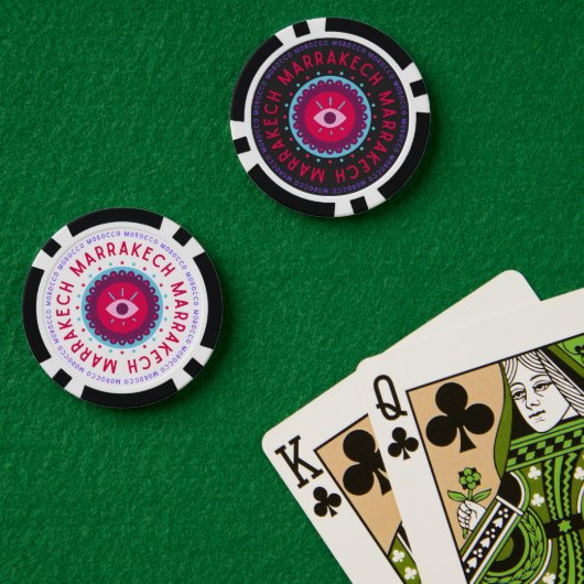 Marrakech Eyes Poker Chips (Pokertafel (Dubbel))