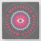 Marrakech Eyes Stenen Onderzetter (Voorkant)