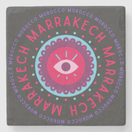 Marrakech Eyes Stenen Onderzetter
